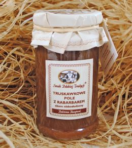 Truskawkowe Pole z Rabarbarem - Dżem rabarbarowo-truskawkowy niskosłodzony