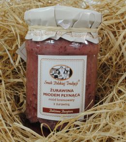 Żurawina Miodem Płynąca - miód kremowany z żurawiną