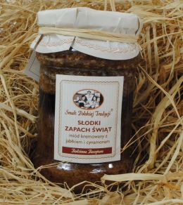 Słodki Zapach Świąt - miód kremowany z jabłkiem i cynamonem